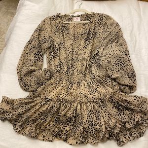 Leopard print mini dress